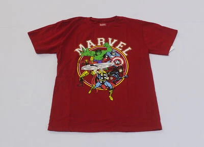 Marvel Boy's Superhero Avengers Graphic S/S Tee T-Shirt OS6 Red Large NWT - Image 1 of 4
