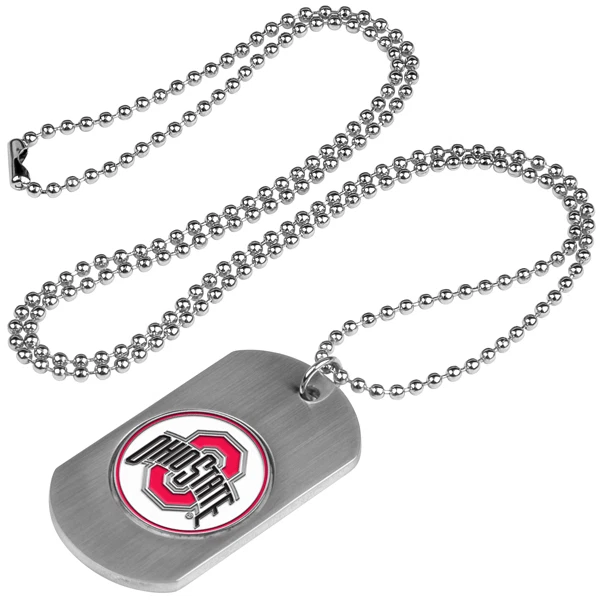 Collar con etiqueta de perro Ohio State Buckeyes con medallón universitario incrustado Foto 1 de 1