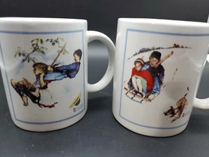 Kaffeetassen 2er Set Vintage Norman Rockwell - Bild 1 von 4