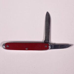 Colonial Prov USA Red 2 Blade Executive Pocket Knife Vtg