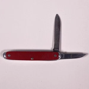 Colonial Prov USA Red 2 Blade Executive Pocket Knife Vtg - Picture 1 of 8