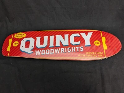 Quincy Woodwrights Tabla de Skate 8” W 27” L Cruiser Tabla de Skate Hecha en EE. UU. NUEVO Foto 1 de 4