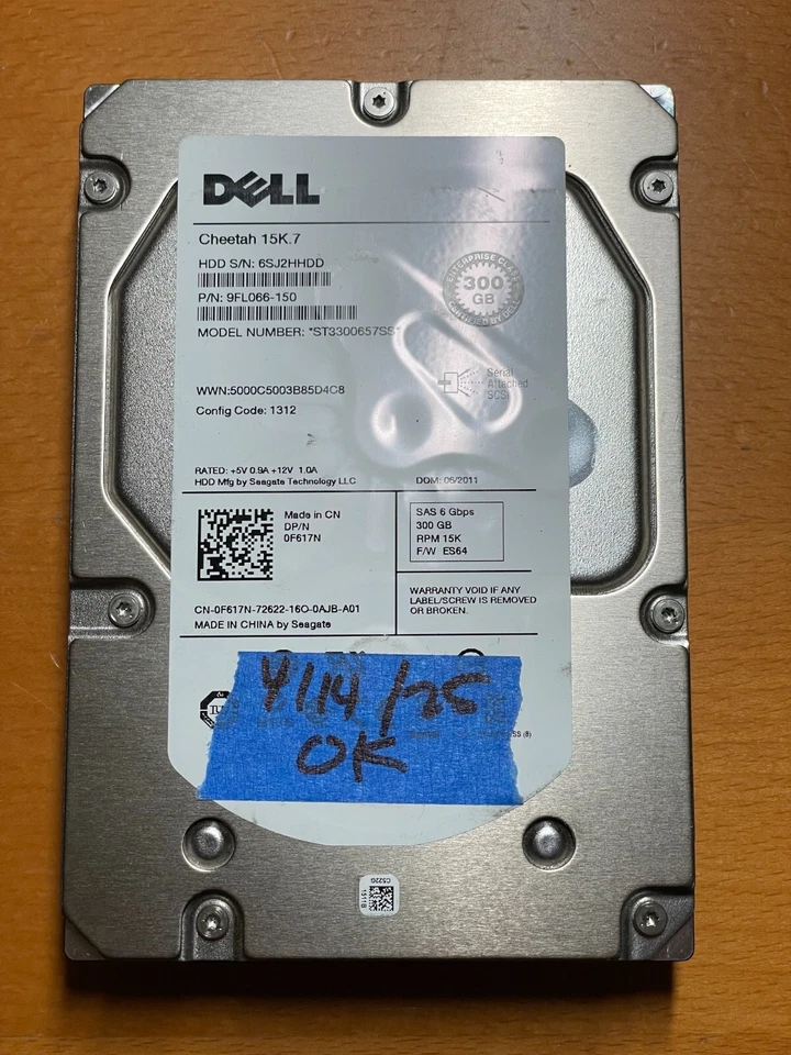 Dell ST3300657SS SEAGATE 300GB 15K SAS 3.5" 6Gbps HARD DRIVE - Image 1 of 1