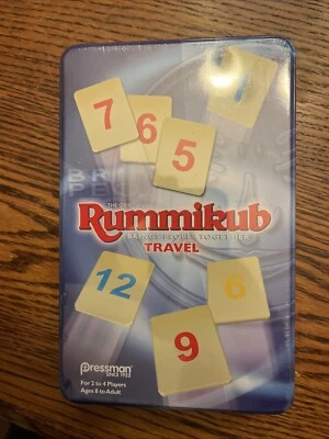 Rummikub Travel Rummy Tile Game in Tin - Pressman - NEW sealed - Image 1 of 2