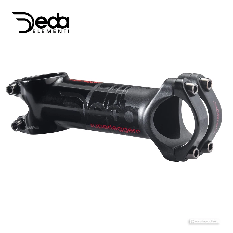 Deda Elementi SUPERLEGGERO Alloy Bicycle Stem : POLISH ON BLACK - Image 1 of 1