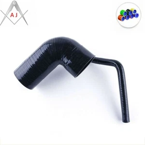 TUBO DE ENTRADA DE MANGUERA DE ADMISIÓN DE RADIADOR DE SILICONA NEGRA APTO PARA TAZA RENAULT CLIO 172/182 - Imagen 1 de 5