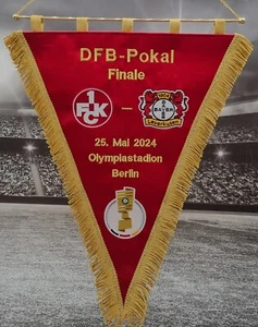 Bayer Leverkusen v 1. FC Kaiserslautern 2024 DFB-Pokal Final Embroidered Pennant - Picture 1 of 1