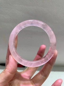 Armreif 61 mm natürlicher lila rosa Rosenkristall Quarz - Bild 1 von 6