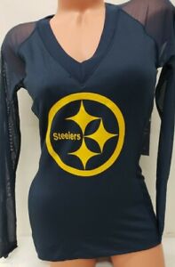 01128 Womens NFL Apparel PITTSBURGH STEELERS "Polyester" Super Sexy Jersey Shirt