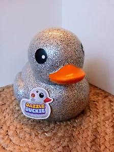 NWT Rubber Dazzle Duckie Large 6" Jeep Ducking/bath toy SILVER NO MORE DUCK ENVY - Picture 1 of 5