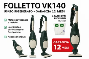 ASPIRAPOLVERE FOLLETTO VK-140 6 sacchetti COMPLETAMENTE REVISIONATA, IGIENIZZATA - Imagen 1 de 3