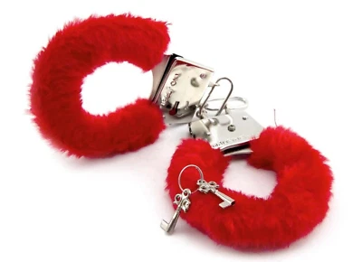 Fluffy Handcuffs Furry Love Cuff Adult Toy Hen Stag Party Fancy Dress Valentines - Image 1 of 4