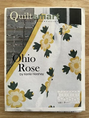 Quiltsmart Printed Interfacing Pattern Ohio Rose by Kerrie Hershey, 6 panels - Image 1 of 4
