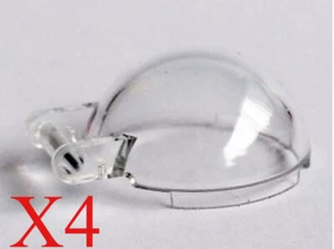 Lego Trans-Clear Windscreen 4 x 4 x 1 2/3 Canopy Half Sphere w/ Handle Lot of 4 - Picture 1 of 2