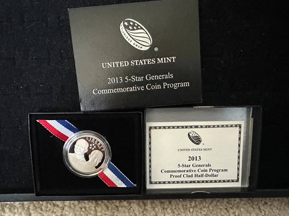 2013-S Clad Proof 5-Star Generals Commemorative 1/2 Dollar Coin: W/COA-in OGP - Image 1 of 1