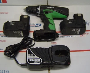 HITACHI DS18DVC Drill with 2 Batteries Bcc 1812 and Charger UC 18YK Works - Picture 1 of 5
