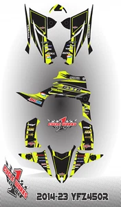 Graphics Kit Custom Printed for Yamaha YFZ450R YFZ 45R(2014-2021) NSE4 - Bild 1 von 1