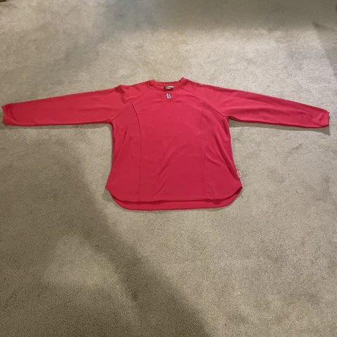 St. Louis Cardinals Men's Majestic Therma-Base Fleece Pullover Red • Large Cover