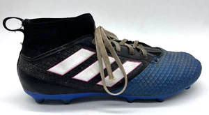 2016 Adidas Messi Ace 17.3 Primemesh Mens US 7.5 Black Blue Soccer Cleats BA8505 - Picture 1 of 9