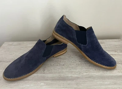 HUSH PUPPIES Women's Blue Suede  Loafers Flats Shoes Size 8 - Image 1 of 4