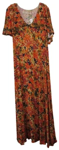 Maxi Vestido Soft Surroundings Multicolor Floral Cuentas Superpuesto Talla M Nuevo con Etiquetas - Imagen 1 de 9