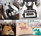 Duvet Cover Sets 3D Animal Print Bedding Pillow Cases lot Size animal lovers New