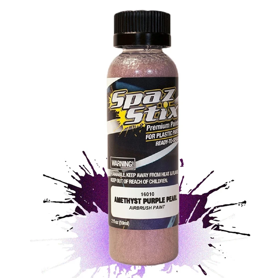Spaz Stix Amethyst Purple Pearl Airbrush Ready Paint 2oz Bottle - Image 1 of 1