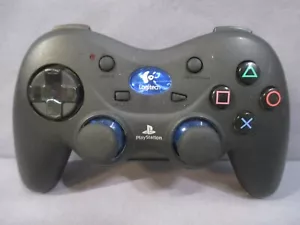 Sony Playstation 2 Logitech Wireless Controller Schwarz PS2 GETESTET z - Bild 1 von 7