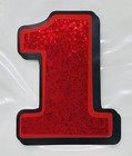 4" Universal Number Decal 0-9 Red Flake Cafe Racer Sticker Motorcycle Tracker