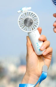 Sanrio Cinnamoroll Portable Cooling Fan – Handheld USB Mini Fan with Ice Pad - Picture 1 of 5