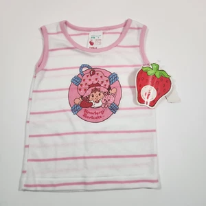 Vintage Strawberry Shortcake Girls 5 Sleevless Tank Dobie Originals With TAGS - Picture 1 of 7