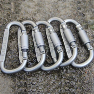 Outdoor Sports Screw Lock Clip Hook Carabiner Lots For Camping Backpack Tents - Picture 1 of 11