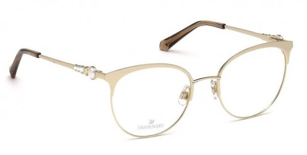 Marco óptico de metal redondo dorado Swarovski SK5275 032 51-18-140 AFit Foto 1 de 1