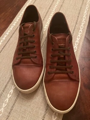 Zapatillas con cordones Santoni Acadia-TQ2 piel de becerro suela de goma marrón 12 D (sujetador) Foto 1 de 4