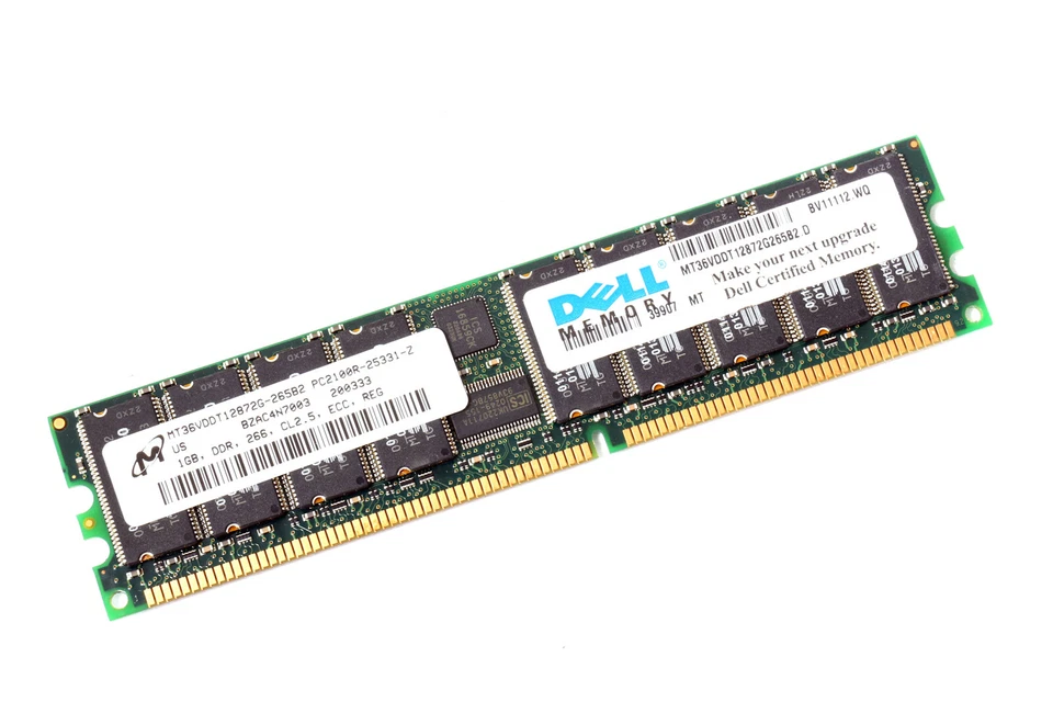 Micron 36VDDT12872G-265B2 PC2100R-25331-Z 1GB Server Memory RAM - Image 1 of 1