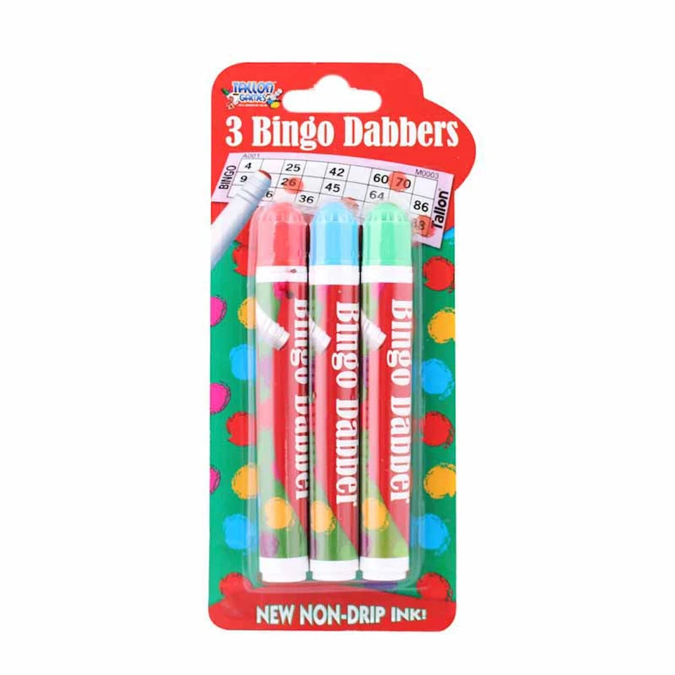 None Drip Bingo Dabbers - 3 Pack Colours Bright Novelty Marker Pens Ink Pen - Image 1 of 1