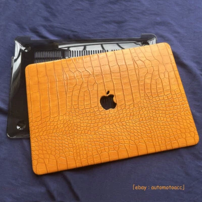Funda Carcasa Cuero PU Cocodrilo para Macbook M3 M4 Air 13 15 Pro 14 16 11 12 pulgadas Foto 1 de 4