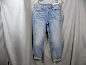 Chico's NWT Size OR (4R) Boyfriend Ankle Blue Stretch Straight Leg Jeans Pants - Picture 1 of 6