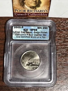 2005P Minnesota State Quarter ICG Cert. SP69 1st Day Issue Satin Finish SQ1051 - Picture 1 of 5