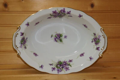 Rossetti Spring Violets Oval Serving Bowl, 11 1/8" - Image 1 of 4