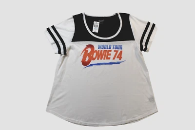Camisa blanca Bravado para mujer talla grande David Bowie '74 World Tour nueva con etiquetas 1, 2 Foto 1 de 4