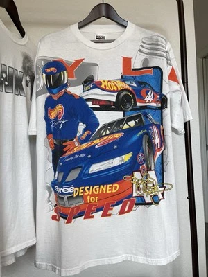 复古 1997 年 AOP Kyle Petty NASCAR 美泰风火轮赛车衬衫罕见尺寸 XXL — 第 1/4 张图片