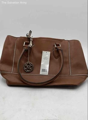 Mondani Mujer Rita Cuero Marrón Doble Asa Bolsillos Internos Dije Bolso Cartera Foto 1 de 4