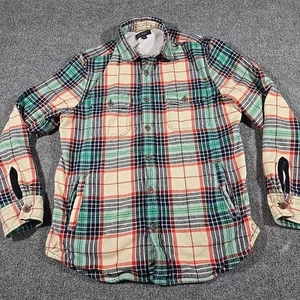 Wallin Bros Heavy 100% Cotton Button Shirt Jacket Shacket Lined Plaid Men's L - Picture 1 of 12