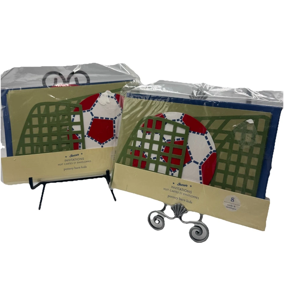 16 POTTERY BARN KIDS  INVITATIONS SOCCER Themed BIRTHDAY PARTY  Sports NIP - Image 1 of 4