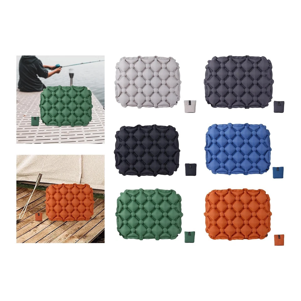 Cojín de asiento inflable para llevar cómodo cojín de asiento de aire para senderismo avión Foto 1 de 1