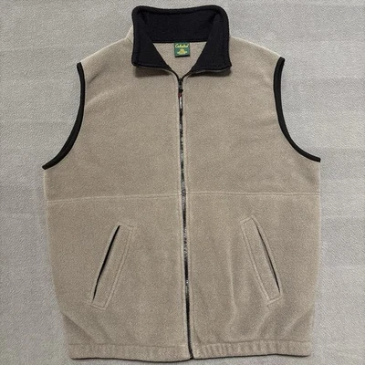 Винтажный мужской флисовый жилет Cabelas Polartec на молнии L светло-серый сделано в Канаде  - Изображение 1 из 4