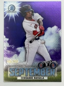 Miras Bowman Chrome Ceddanne Rafaela 2023 en septiembre mojo púrpura/250 Red Sox - Imagen 1 de 2