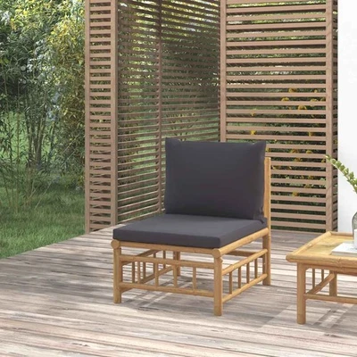 Garten Lounge Set mit Kissen Gartensessel Sofa Hocker Gartenmöbel Bambus vidaXL - Bild 1 von 4