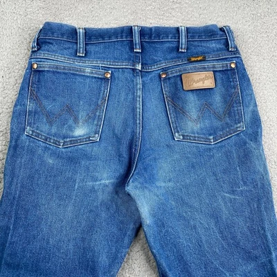 Jeans Wrangler Para Hombres 30x29 Azul Corte Vaquero Calce Ajustado Denim Western Ranchwear 936 Foto 1 de 4